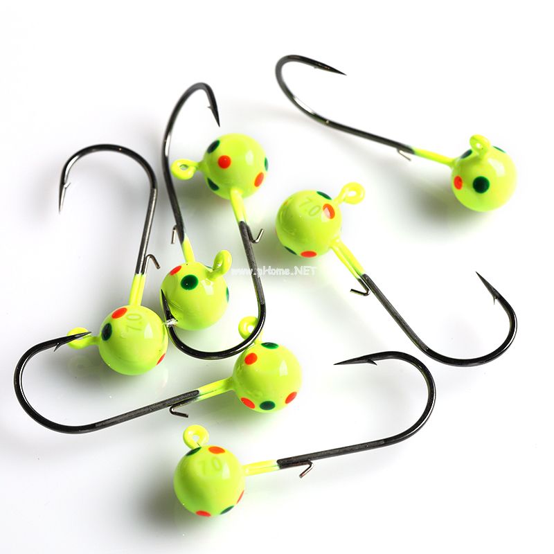 New colors Jig heads for Crappie Fishing Jigs 1.8g-28g double wire keeper tungsten ball jig head