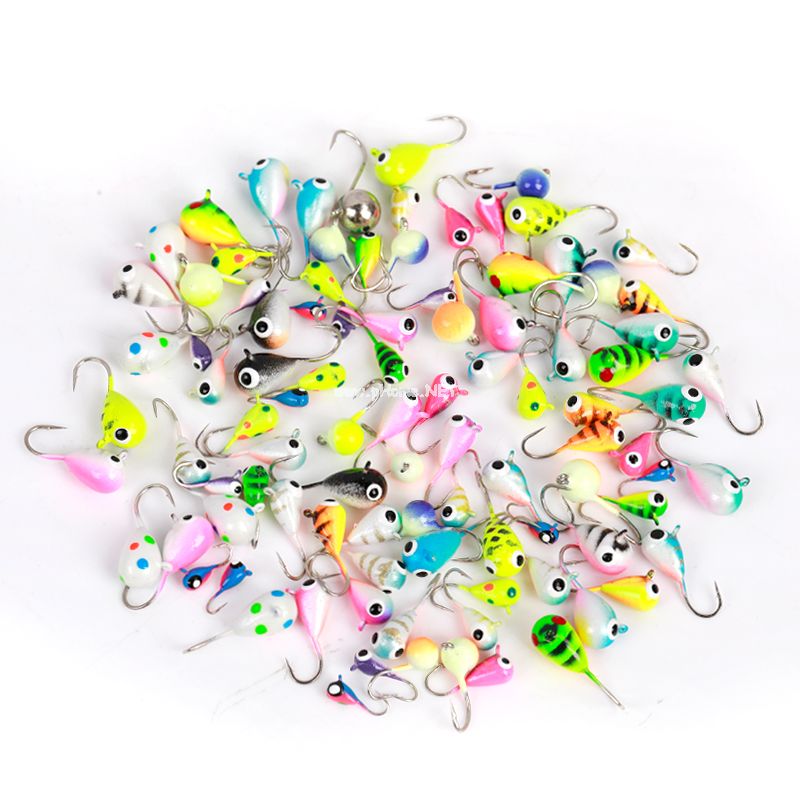 Tungsten ice fishing Teardrop Ice Fishing Lures Jigs for Crappie Panfish Walleye